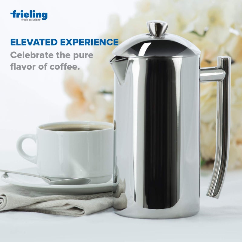 Frieling Double-Walled Stainless-Steel French Press Coffee Maker in Frustration Free Packaging, Polished, 17 Ounces - Image 5